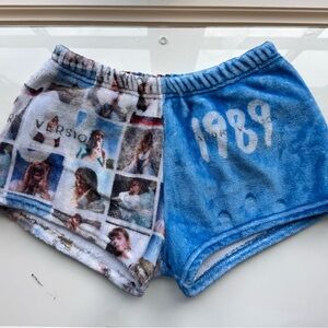 Taylor Swift 1989 Blue Graphic Girls Shorts